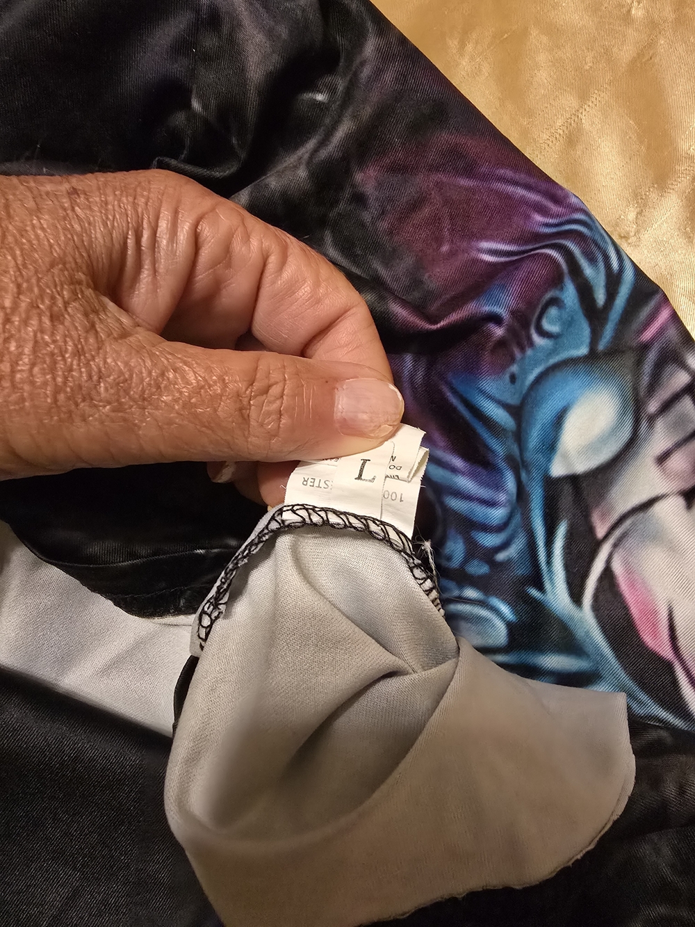 Men's Multicolor Satin Blazer - Blue & Purple Pattern